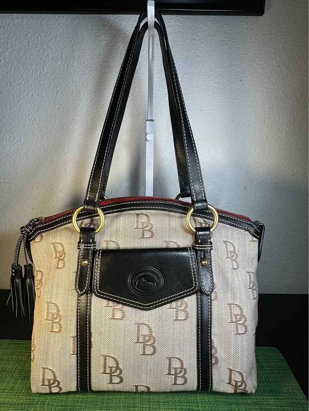 Dooney & Bourke Florentine Jacquard "The Smith" Satchel shoulder Bag – Monogram